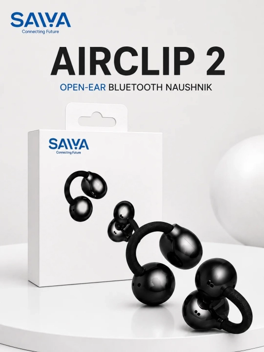 SAIWA AIRCLIP 2 Bluetooth наушники, Open Ear, беспроводные спортивные наушники - 