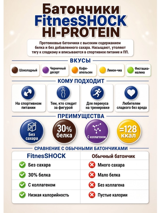 FitnesSHOCK "Shokoladli" batonchigi 40
