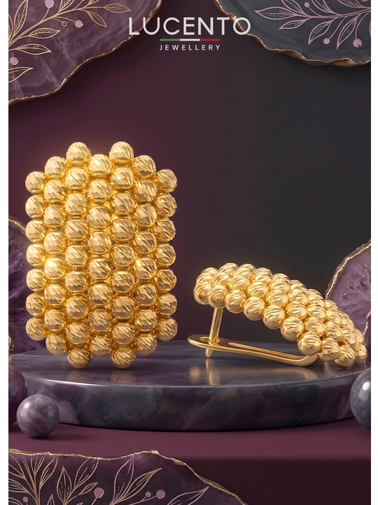 Золотые серьги LUCENTO JEWELLERY 585 проба
