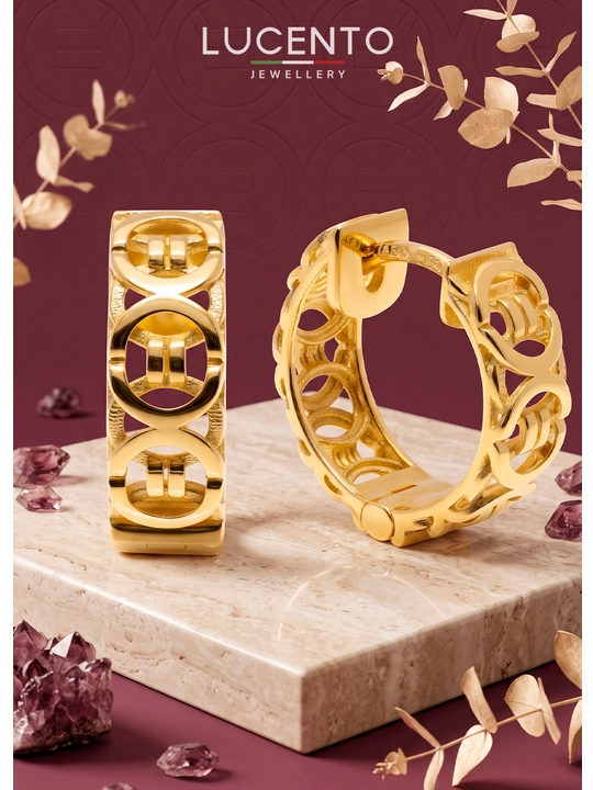 Золотые серьги LUCENTO JEWELLERY 585 проба - 