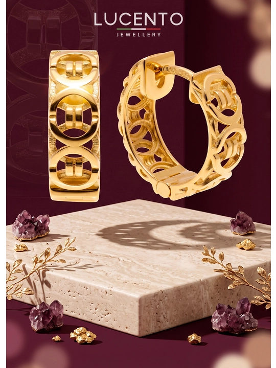Золотые серьги LUCENTO JEWELLERY 585 проба