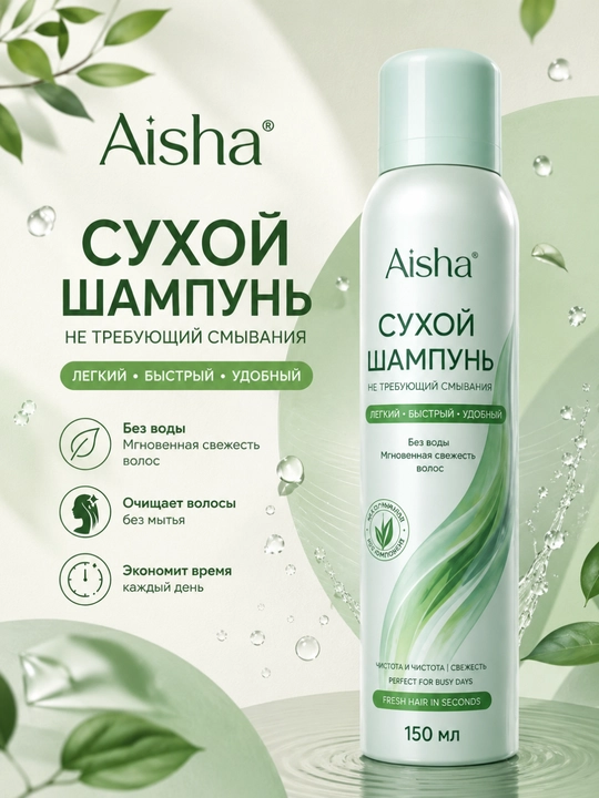 Quruq shampun Aisha, 150 ml - 