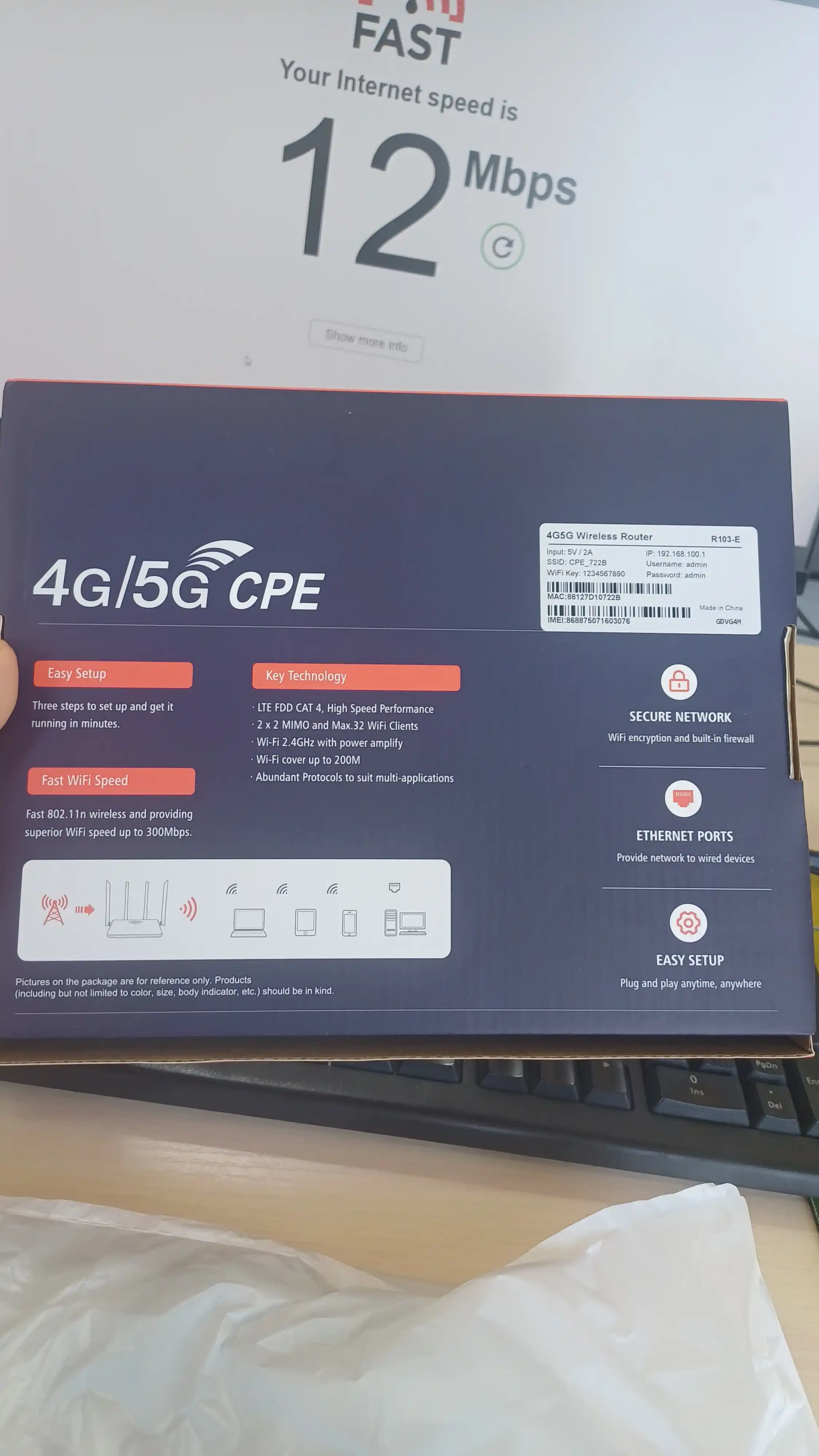 Wi-Fi роутер CPE, 4G 5G, с SIM-картой, двухдиапазонный роутер