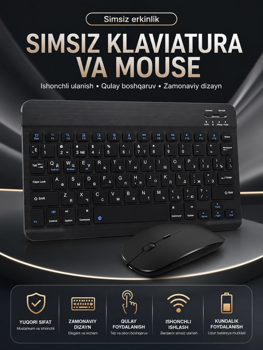Беспроводной комплект клавиатуры и мыши 2.4GHz USB Wireless Keyboard & Mouse Combo - 
