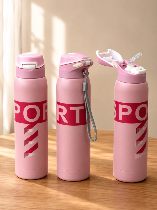 SPORT 500 ml termos, bolalar va kattalar uchun mo‘ljallangan, naychali va qulay tasmali - 