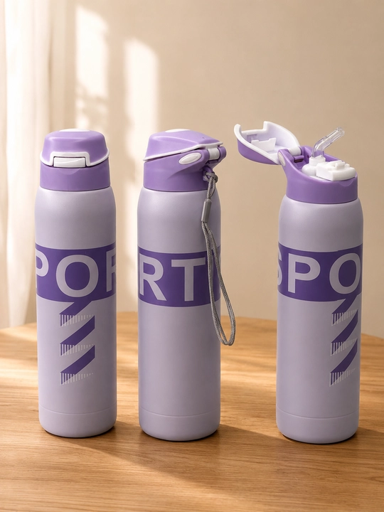 SPORT 500 ml termos, bolalar va kattalar uchun mo‘ljallangan, naychali va qulay tasmali - 