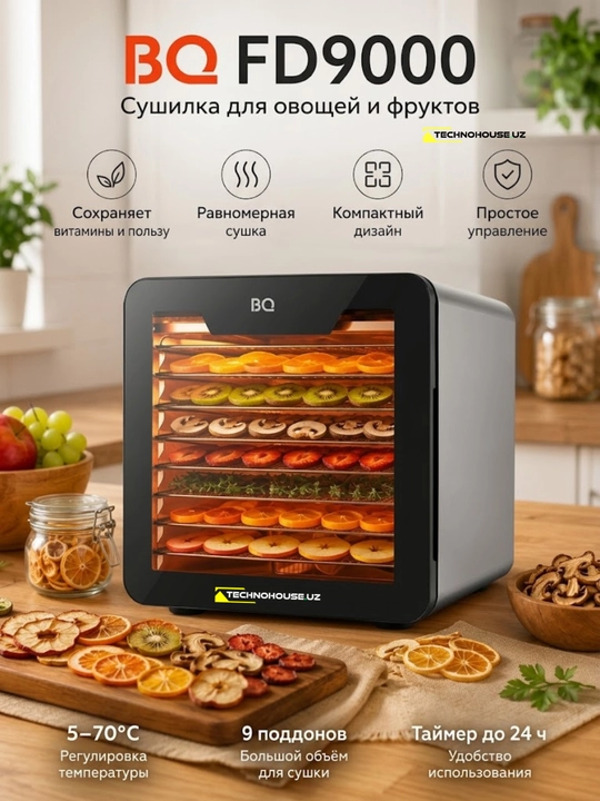 Uy uchun ixcham meva va sabzavot quritgich BQ FD9000 - 