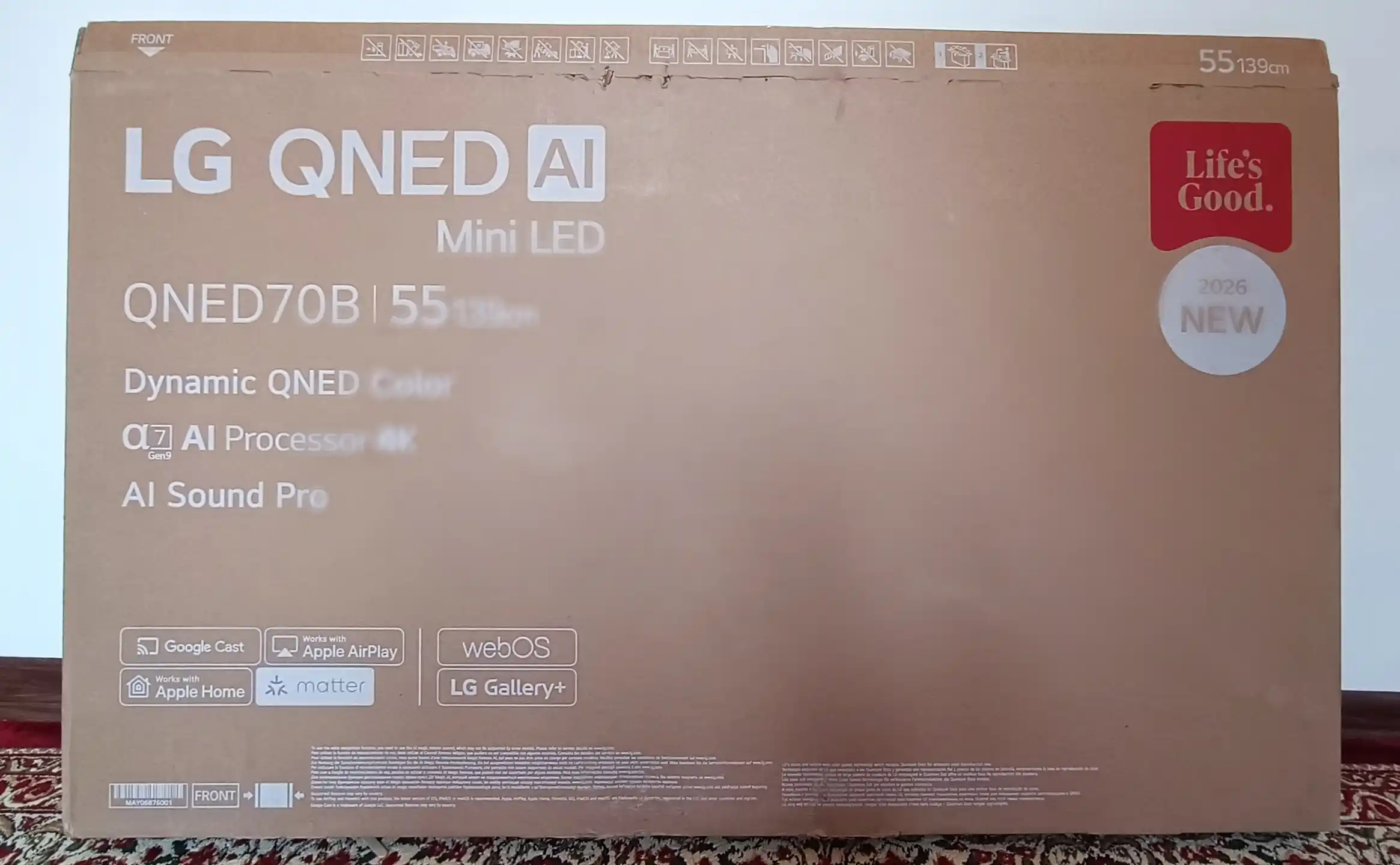 Телевизор LG Smart TV LG QNED AI QNED70B6C Mini LED 4K 2026, 55 дюйма
