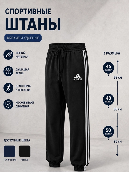 Спортивные штаны, трико для спорта, для физкультуры