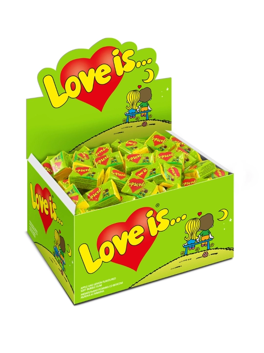 Love Is... Apple Lemon saqichi, olma va limon ta'mli, 4,2 g × 100 dona - 