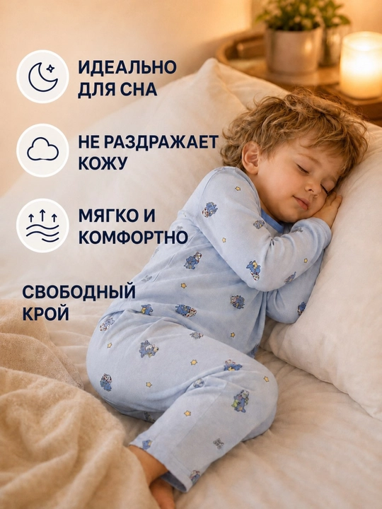 Детская пижама комплект кофта и штаны 90-120 хлопковая мягкая пижама для детей