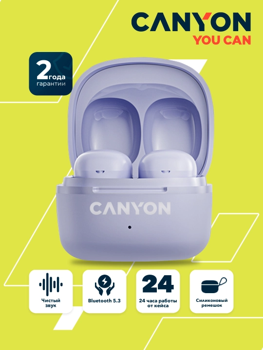 Simsiz quloqchinlar CANYON TWS OnGo 4 Mini, bluetooth quloqchin, vakuumli - 