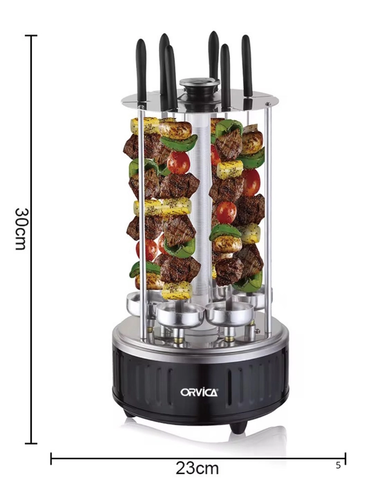 ORVICA ORМ-8612 elektr shashlik pishirgich, 1000 Vt, 6 ta sixli