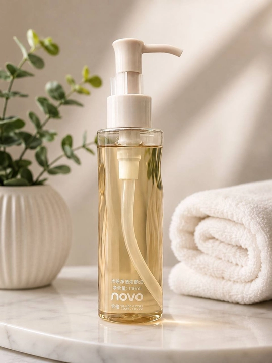 NOVO yuz uchun gidrofilik tozalovchi yog‘ 140 ml, makiyaj va SPFni chuqur tozalash uchun!