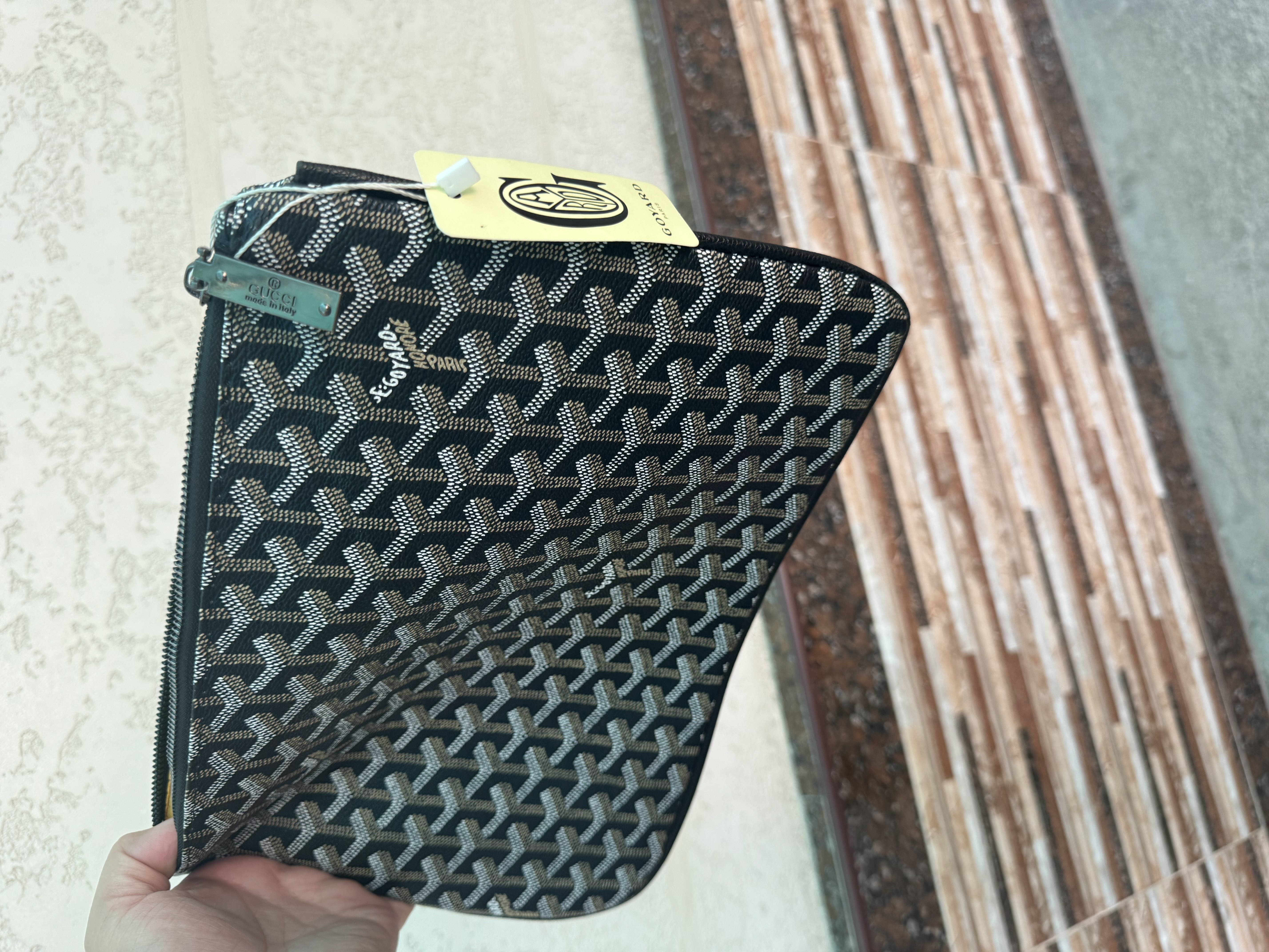 Goyard klatch qo‘l sumkasi, erkaklar va ayollar uchun barsetka, zamonaviy dizaynda
