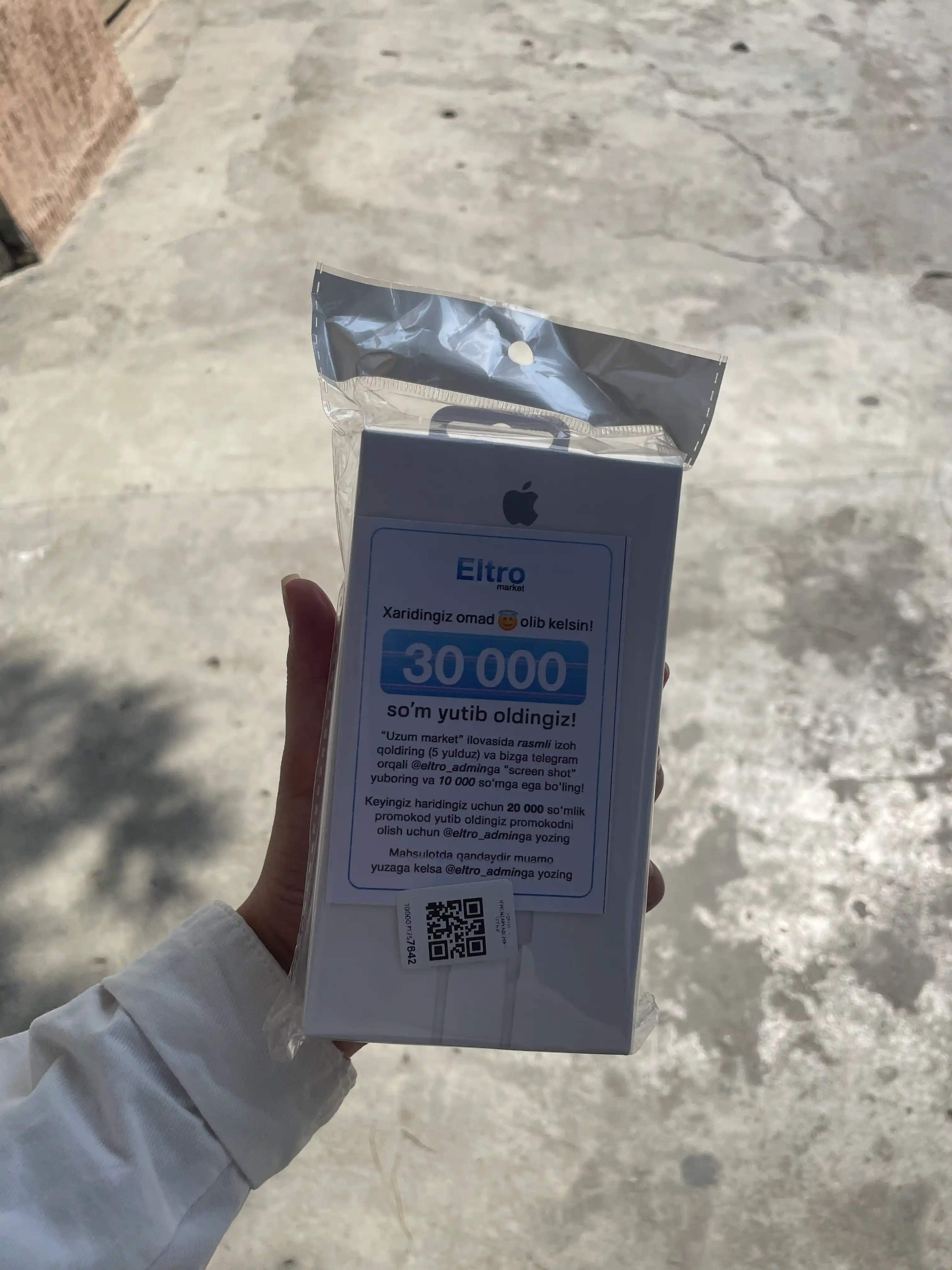 IPhone uchun zaryadlash qurilmasi, tez zaryadlovchi 20 Vt, Type-Cdan Lightning kabel bilan