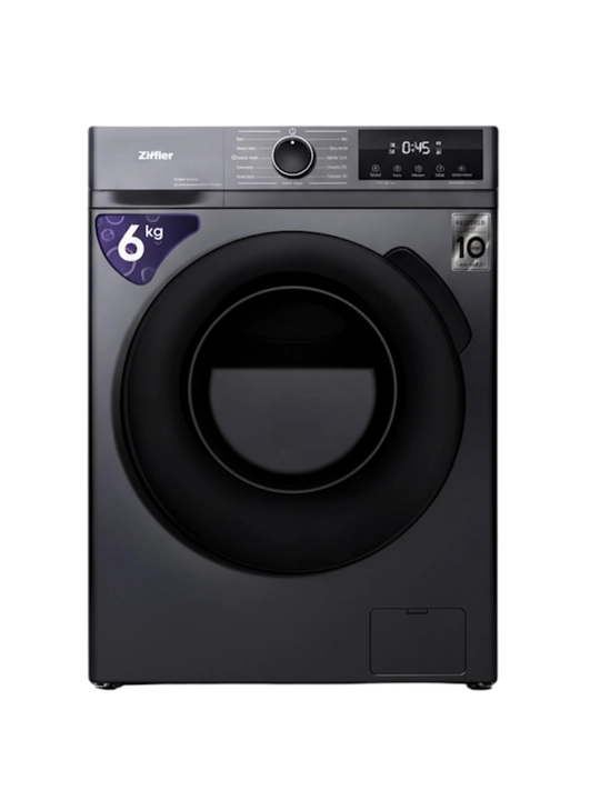 Ziffler BWMC-6J2W kir yuvish mashinasi 6 kg, BLDC Inverter, Steam Wash, 1200 ayl/min