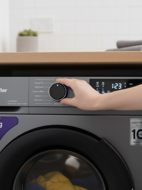 Ziffler BWMC-6J2W kir yuvish mashinasi 6 kg, BLDC Inverter, Steam Wash, 1200 ayl/min
