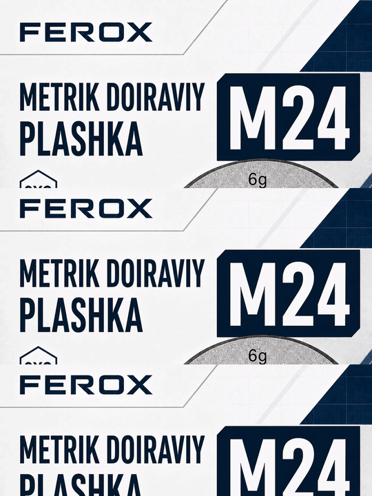 M24 metrik doiraviy plashka, 9XС po‘lat, GOST 9740-71