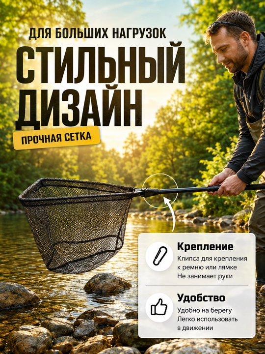 Baliq ovlash uchun teleskopik yig‘ma xaltacha baliq ovlash uchun xaltacha