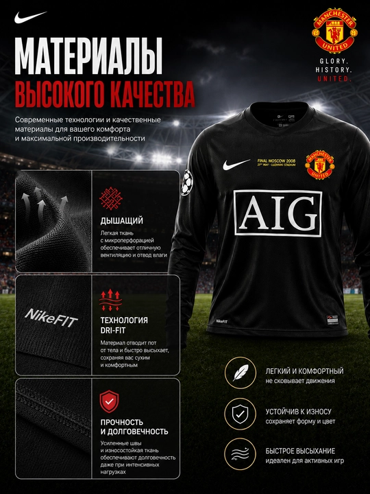 Футбольная форма, форма Manchester United, ретро футбольная форма