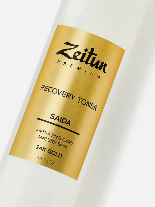 Zeitun Premium Saida 24K oltinli yuz uchun tiklovchi tonik, 200 ml