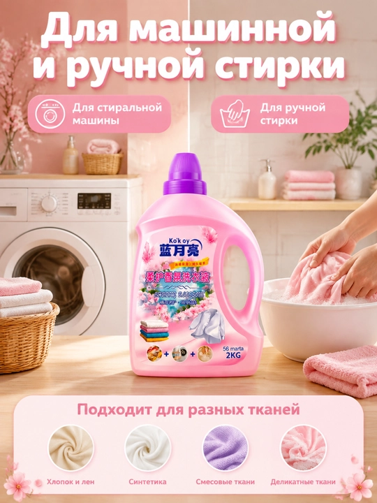 Гель для стирки большой объём защита цвета глубокая очистка долгий аромат