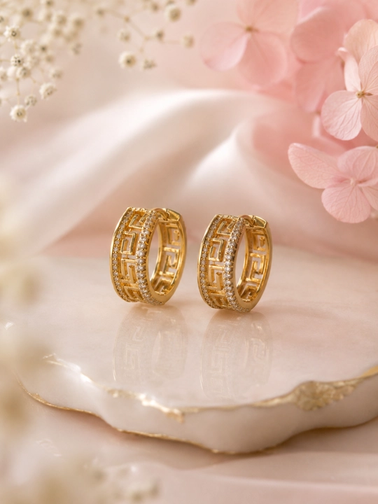 Серьги-кольца в стиле Versace, женские серьги, не темнеющие и качественные серьги Xuping