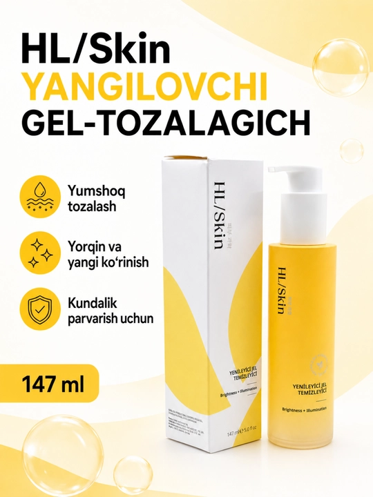 Herbalife HL/Skin yuzni yangilovchi tozalash geli, barcha teri turlari uchun, 147 ml