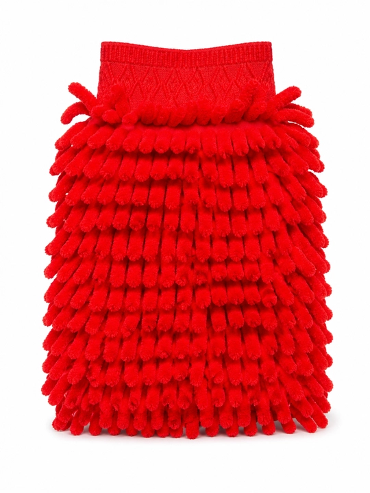 Avtomobil va uy tozalash uchun ikki tomonlama mikrofiber qo‘lqop, pushti rang