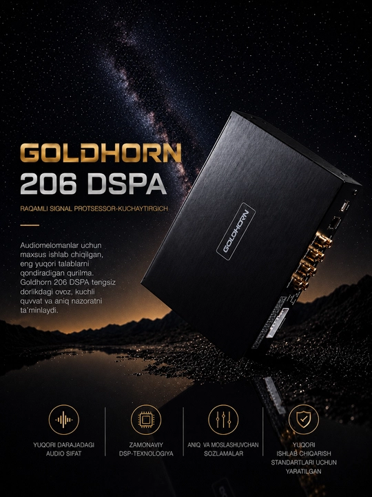 Goldhorn DSPA 206 — компактный 4-канальный усилитель AB-класса