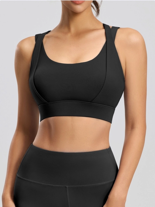 Ayollar uchun sport ust kiyimi FitUp, Fitnes uchun sport ust kiyimi, olinadigan chashkalari bilan