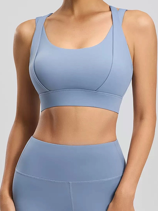 Ayollar uchun sport ust kiyimi FitUp, Fitnes uchun sport ust kiyimi, olinadigan chashkalari bilan