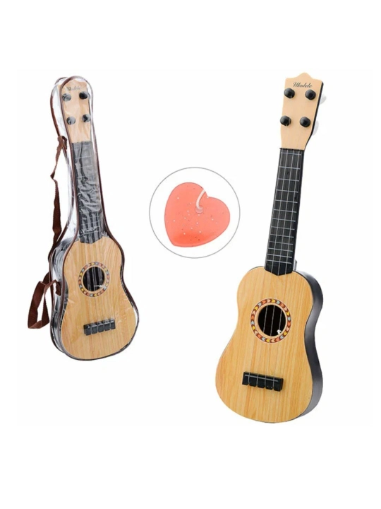 Bolalar uchun 4 torli gitara — musiqiy o‘yinchoq, 42 sm