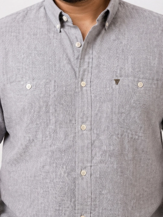 Lyon Classic Linen Casual 2XL-3XL erkaklar zig‘ir tolali ko‘ylagi