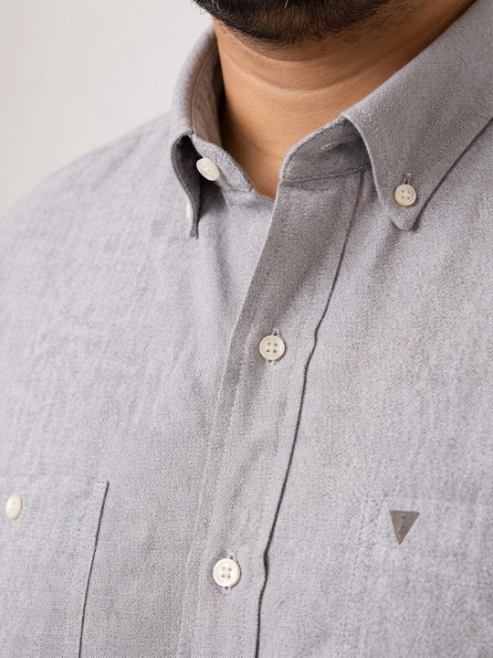 Lyon Classic Linen Casual 2XL-3XL erkaklar zig‘ir tolali ko‘ylagi