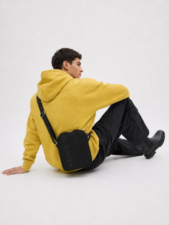 Мужская сумка через плечо с надписью LACOSTE, 30×30 см