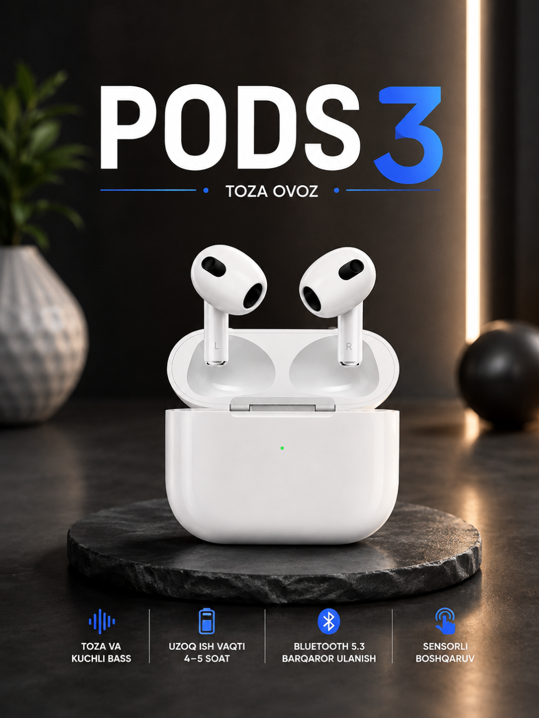 Simsiz Bluetooth quloqchin Pods Pro 2, Pods Pro va Pods 3 - 