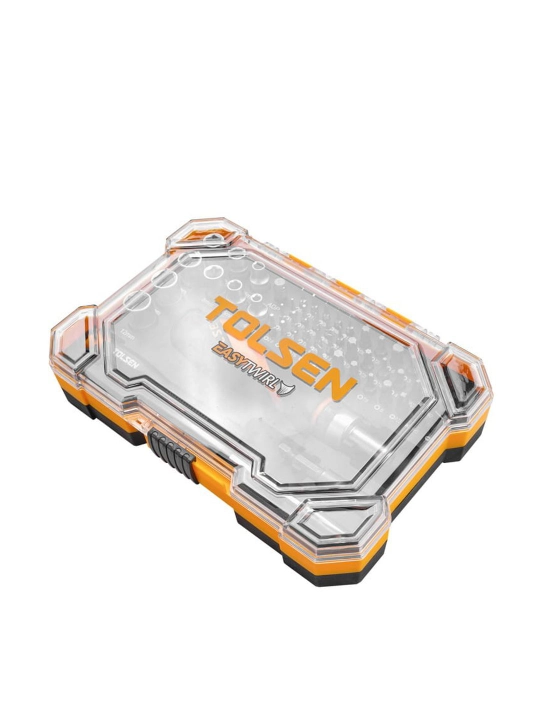 Набор вставок (бит) TOLSEN 1/4", PH, PZ, Hex, Torx, Slotted, 56 предметов 20187