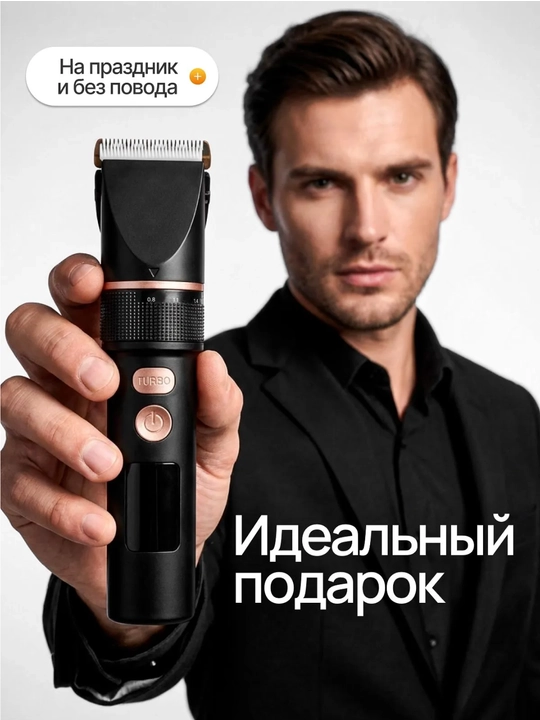 Машинка для стрижки волос, триммер для бороды, GEEMY, подарки для мужчин