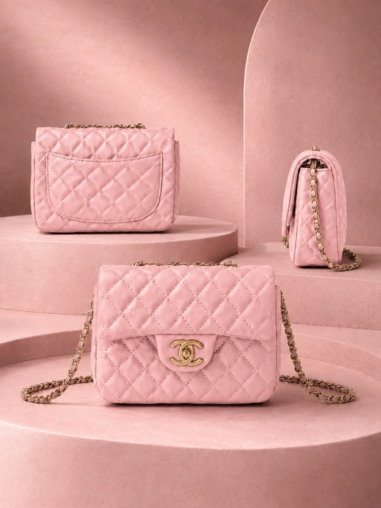 CHANEL ayollar uchun mini yelka sumkasi, zanjirli, 15×11×6 sm