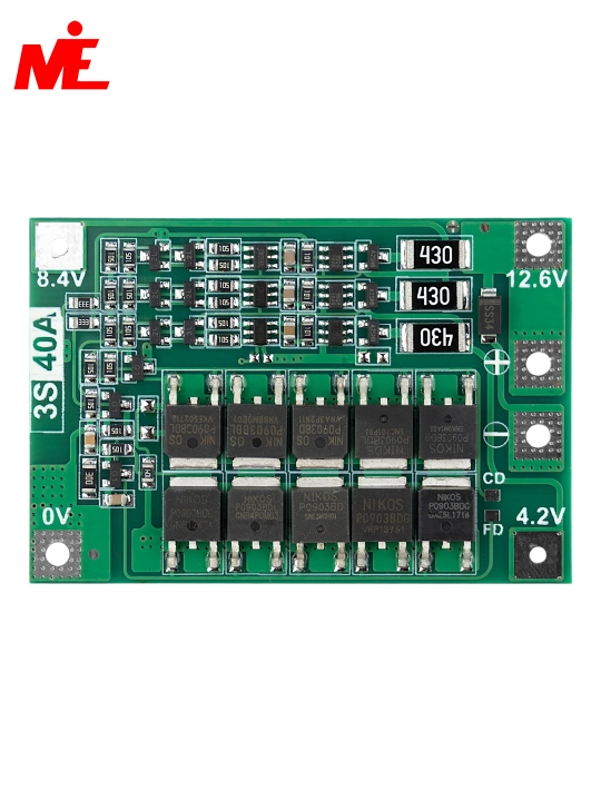 BMS 3S 40A 12V Li-ion akkumulyator himoya moduli, balanslash funksiyali