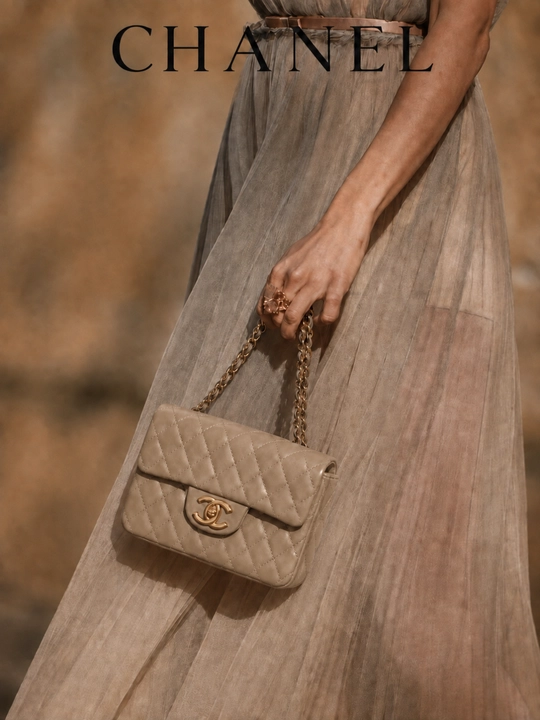 CHANEL ayollar uchun mini yelka sumkasi, zanjirli, 15×11×6 sm