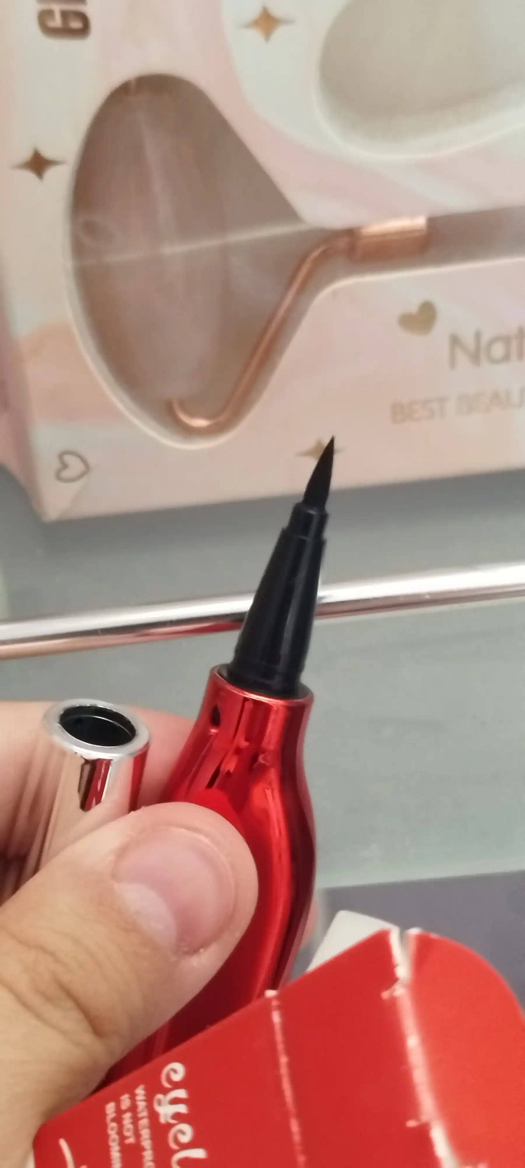 Eyeliner ABZ professional flomaster podvodkasi, ko‘z uchun, suvga chidamli, qora