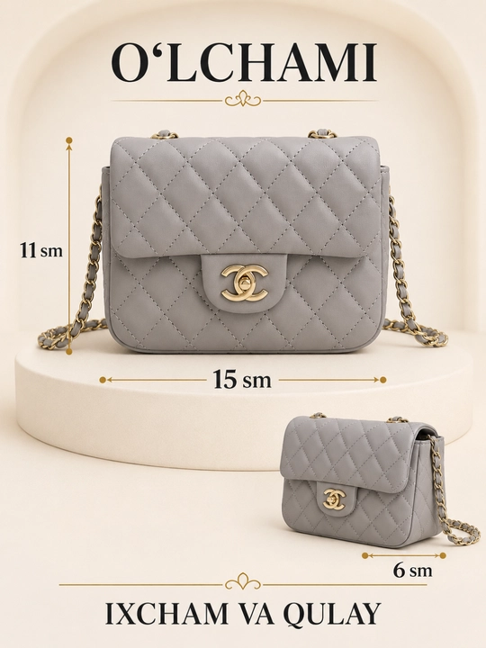 Женская мини-сумка CHANEL через плечо, с цепочкой, 15×11×6 см - 