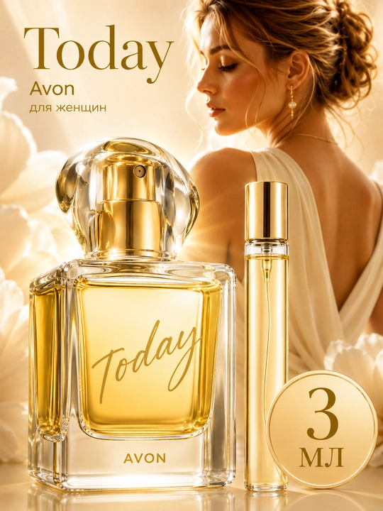 Духи женские Today Avon, цветочный аромат, стойкие, лёгкий женственный парфюм, пробники - 