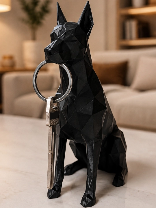 Magnitli Doberman Pinscher kalit ushlagichi (3D bosilgan) - 