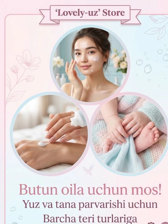 Johnsons 24 hour namlantiruvchi kremi, terini parvarish qilish va yuzni namlash uchun universal krem