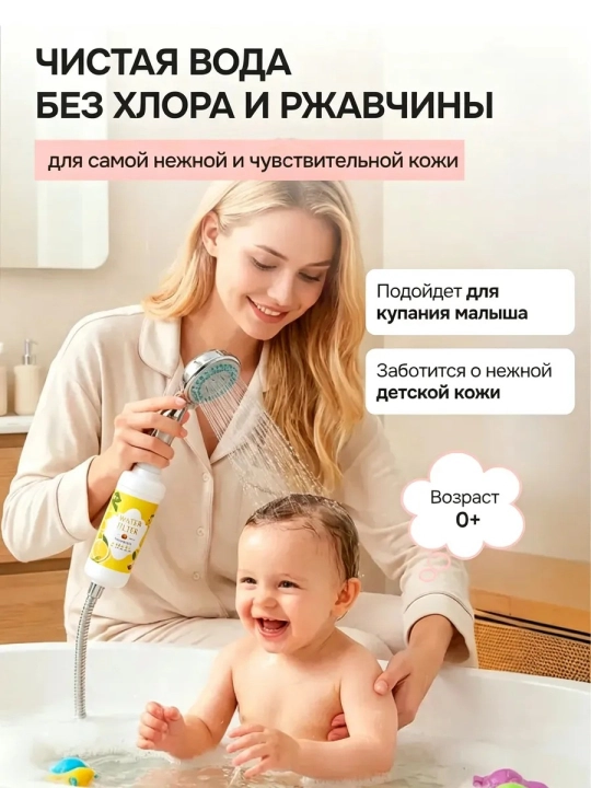 Фильтр для душа от хлора и примесей, сменный картридж