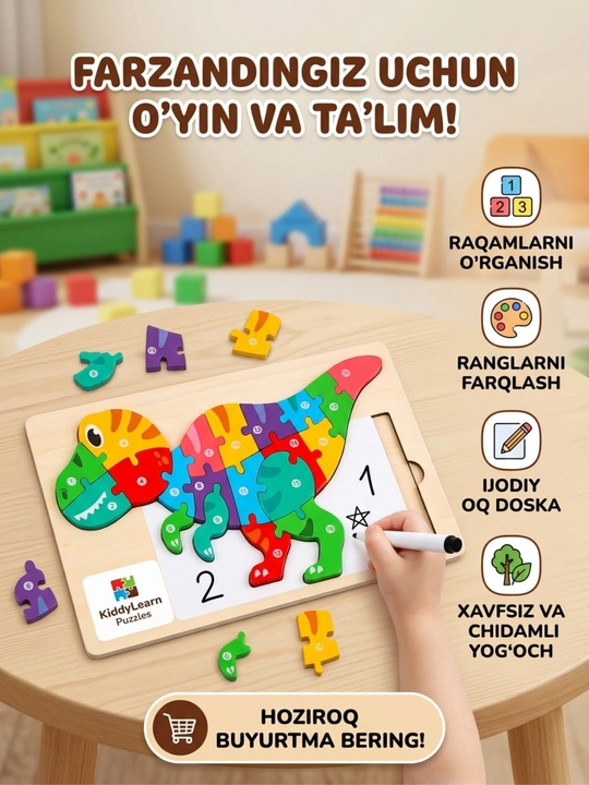 Dinozavr sonli jumboq: Bolalar rivojlanishi uchun qoʻllanma